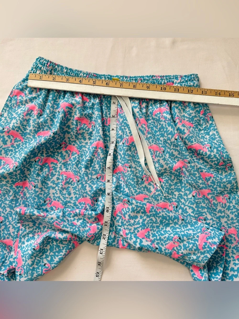 Chubbies The Domingos Are For Flamingos 7” Classic Swim Trunk Small Lined Beach